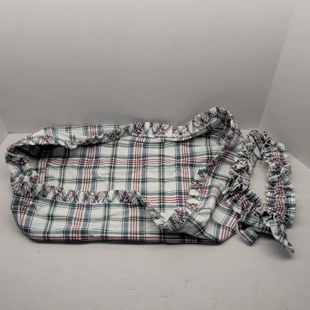 Longaberger Market Day Plaid Basket Liner & Garter Cloth Serving Tray